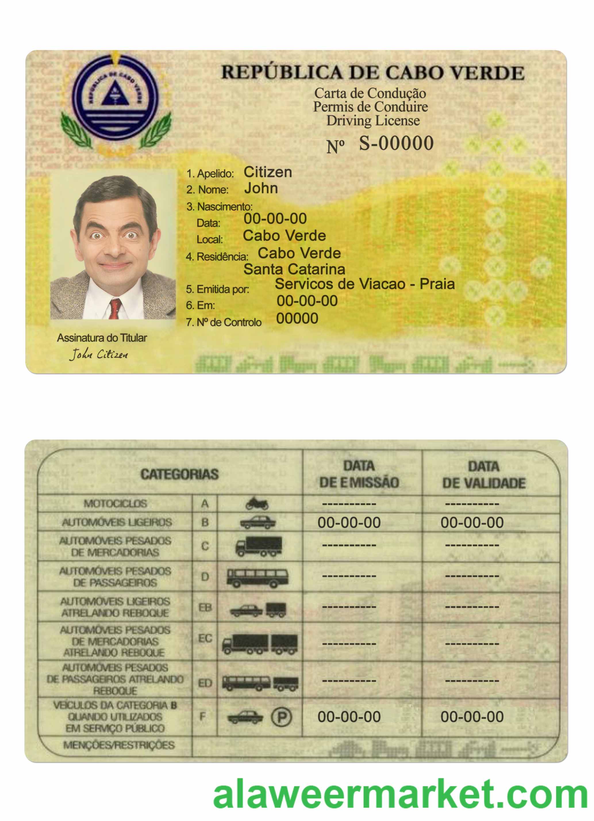 Cabo Verde driving license
